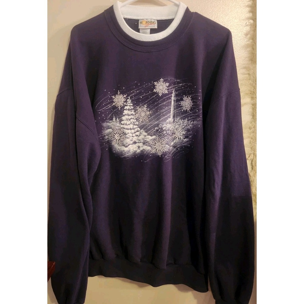 Vintage Morning Sun Sweatshirt Size XLarge Grandma‎ Winter Snow Sweatshirt